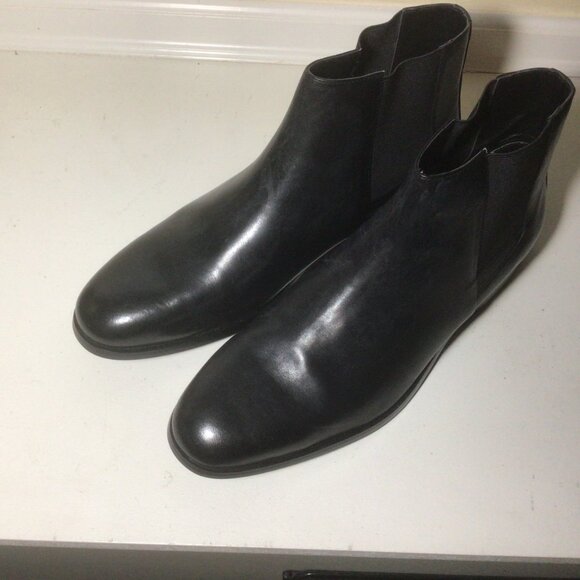 Aldo Black Leather Ankle Boot New Size 12 M - Picture 7 of 15